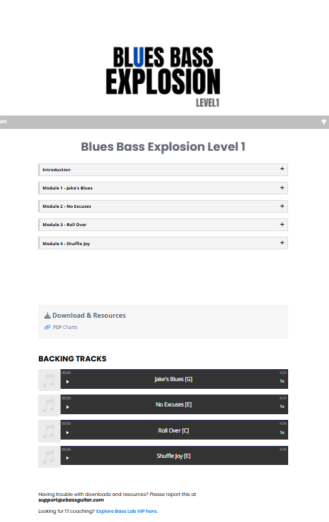 Blues Bass Explosion - Level 1