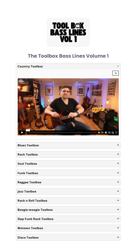 Toolbox Bass Line Volume 1