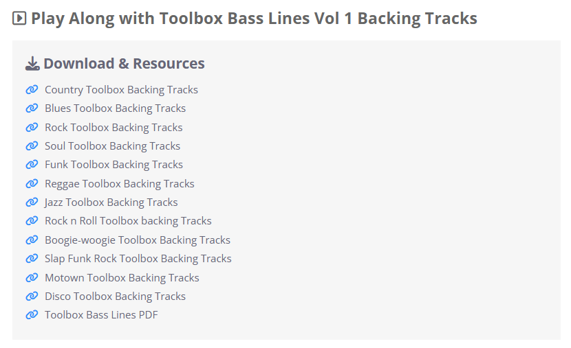 Toolbox Bass Line Volume 1