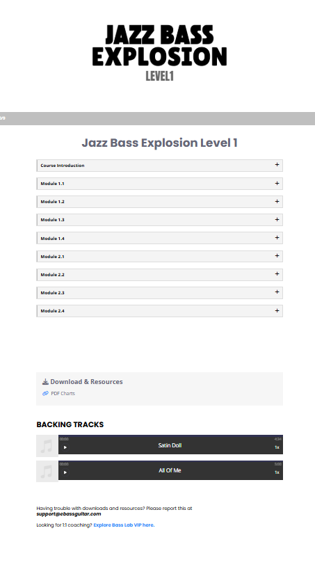 Jazz Bass Explosion - Level 1
