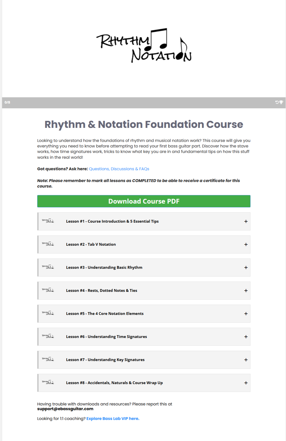 Rhythm & Notation Foundation Course