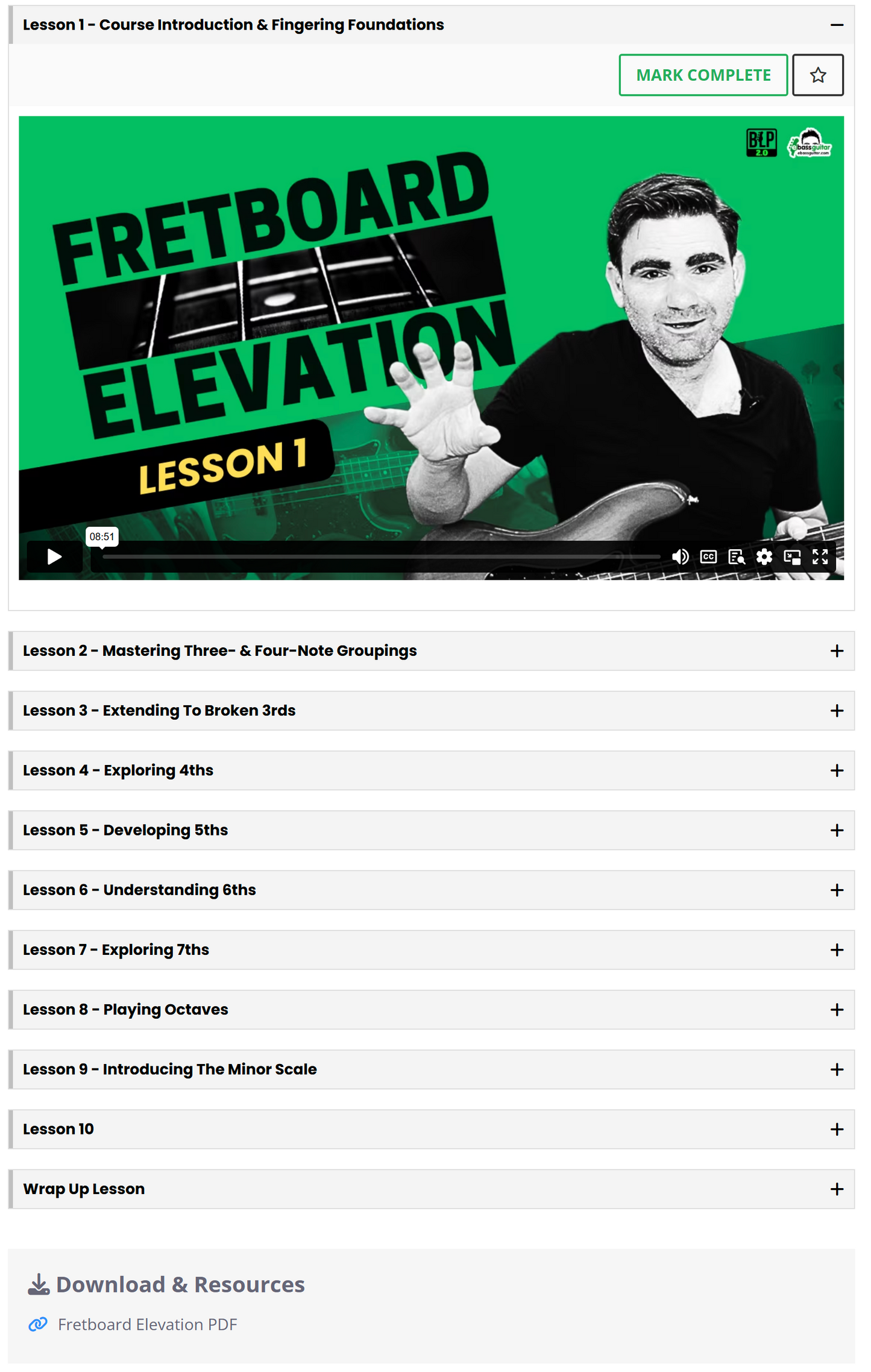 Fretboard Elevation Course