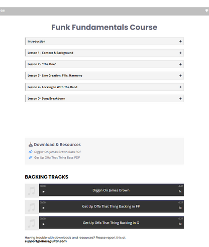 Funk Fundamentals Course