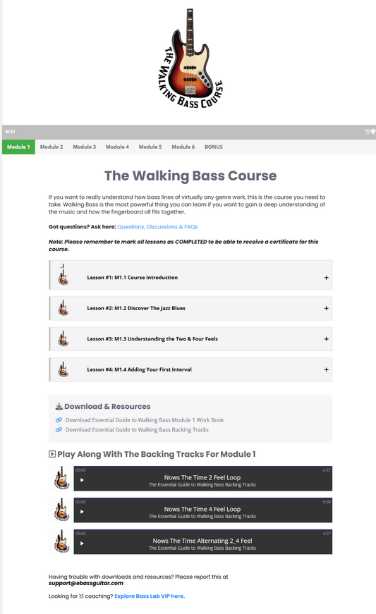 Essential Walking Bass Course